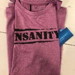 Insanity short-sleeve workout t-shirt, brand new